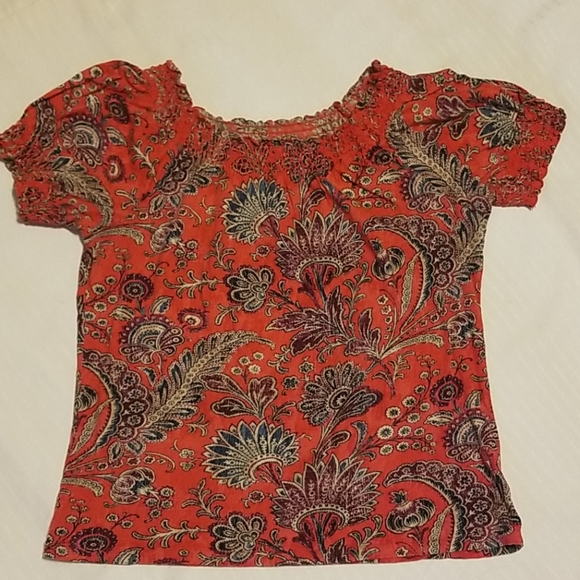 Lauren Ralph Lauren Boho Peasant Top Size MP